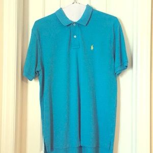 Polo collared short sleeve blue